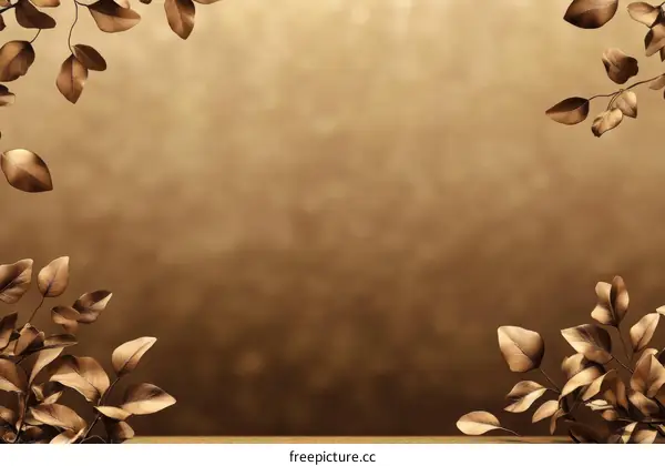 Golden Leaves Elegant Background