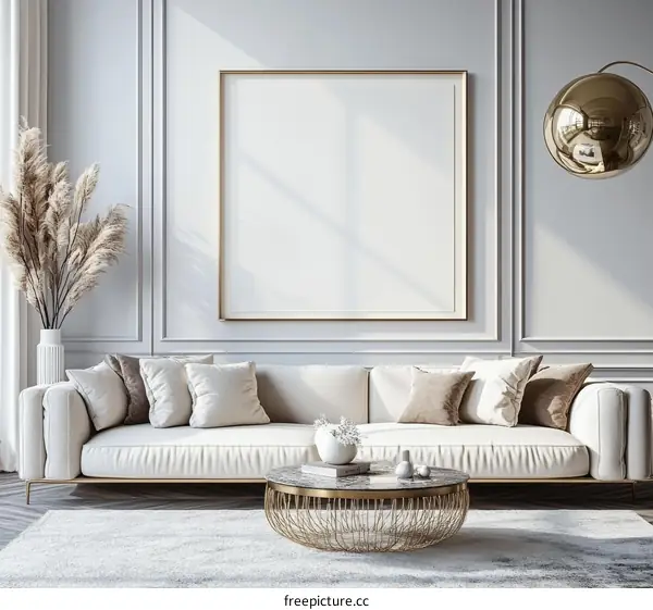 Modern Living Room Interior Design Mockup