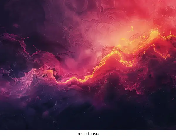 Abstract Colorful Flowing Art