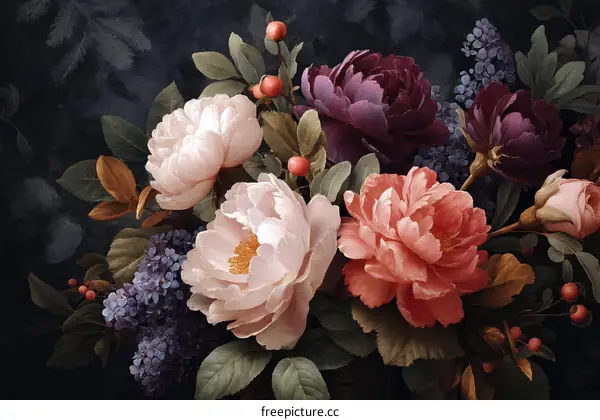 Vintage Floral Bouquet Illustration