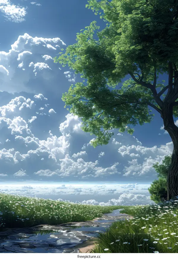 Beautiful Summer Day in the Meadow