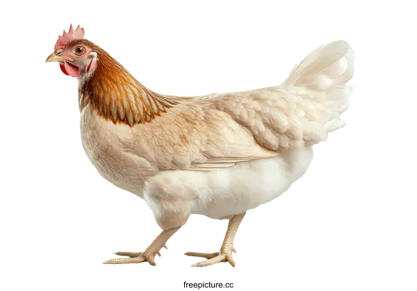 [Transparent Background PNG]Beautiful Chicken Portrait Against White Background
