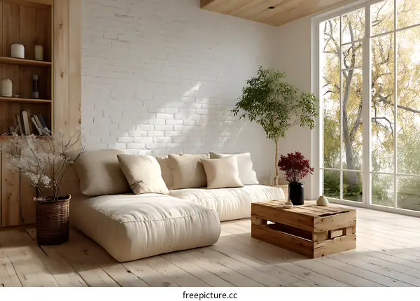 Cozy Modern Living Room with Natural Light