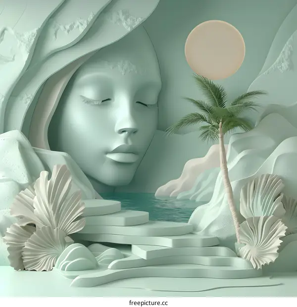 Artistic Face Painting: A 3D Makeup Illusion