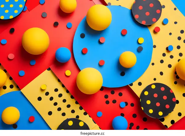 Abstract Background with Colorful Circles and Dots