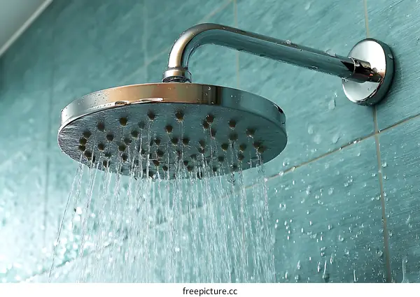 Modern Chrome Shower Head with Water Spray