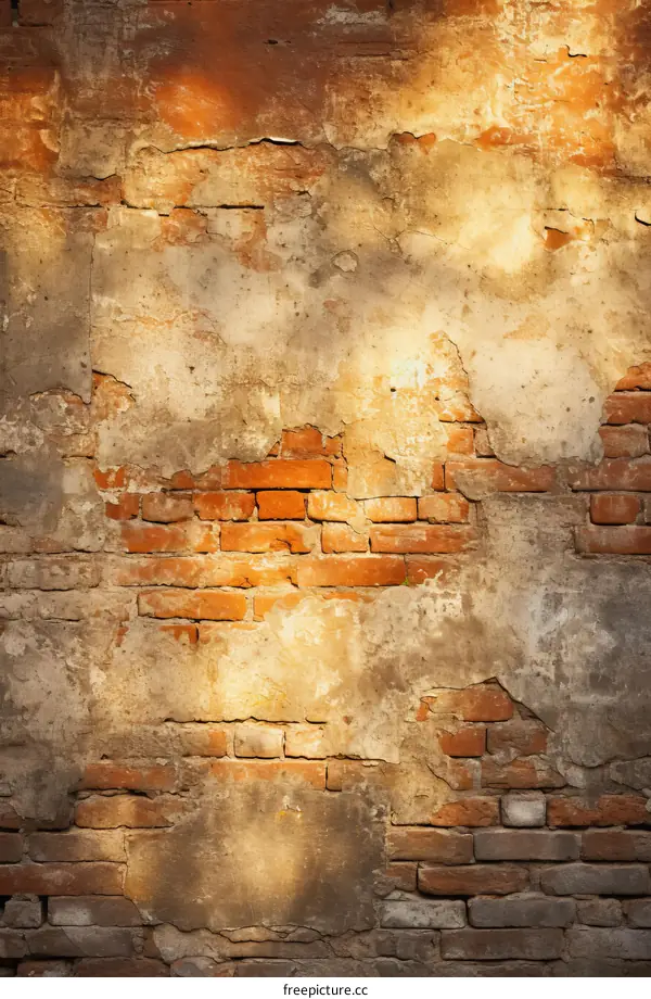 Old weathered brick wall texture background