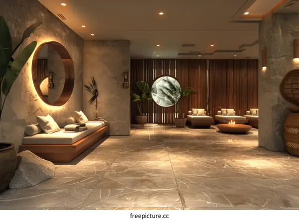 Modern Spa Relaxation Area Interior Design