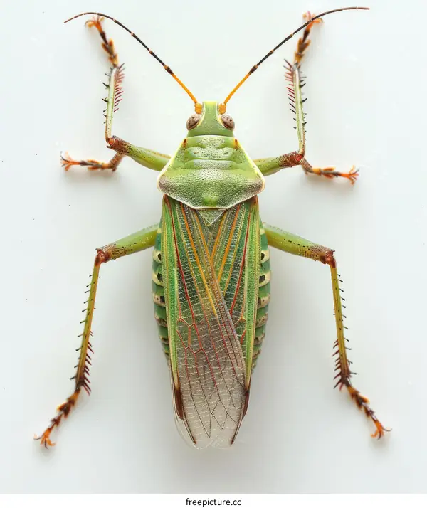 Macroshot of a Green Hopper