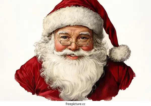 Santa Claus Portrait Illustration