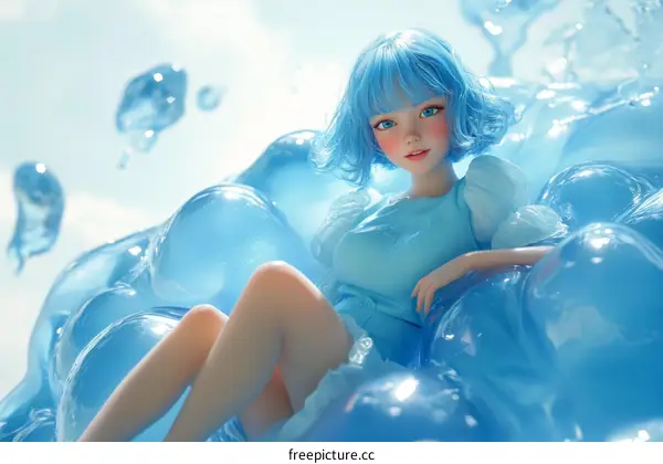 Enchanted Blue Bubbles