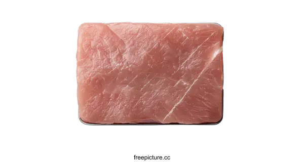 [Transparent Background PNG]Raw Meat Piece in Rectangular Tray