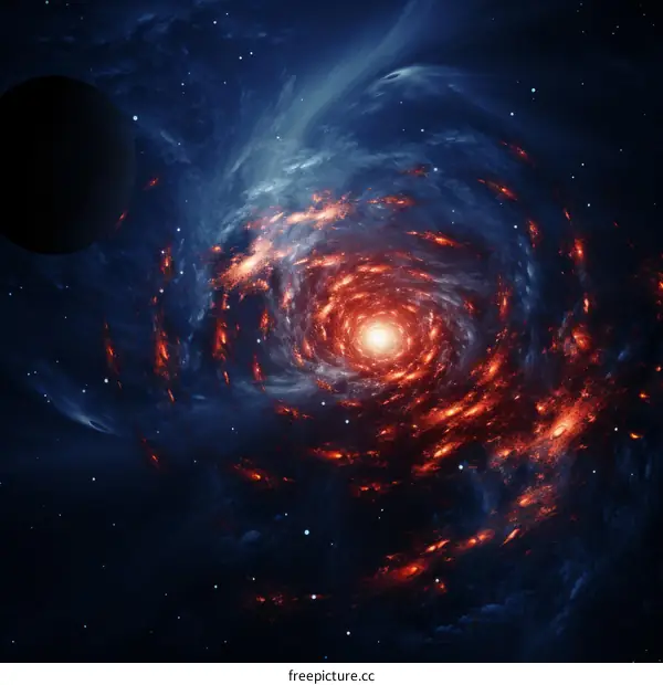 A Glowing Spiral Galaxy in the Cosmos