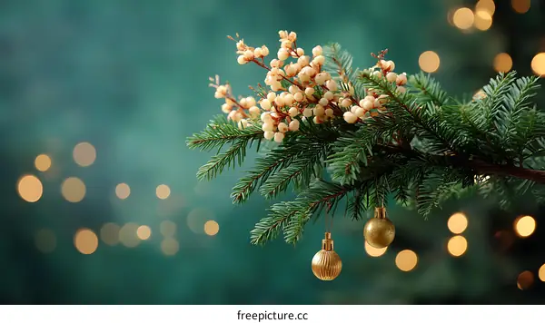 Christmas Decoration Branch with Ornaments