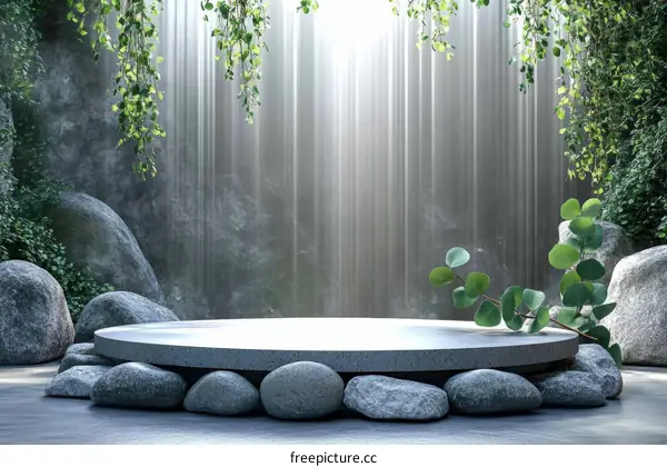 Natural Stone Product Display Background