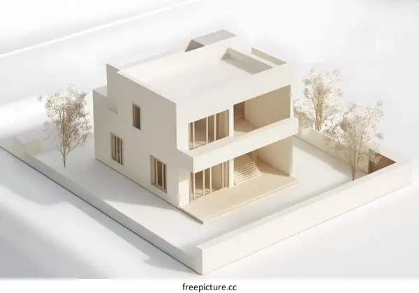 Minimalist Modern House Architectural Model Design