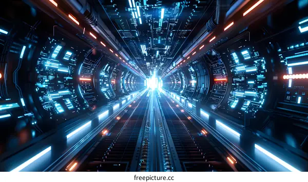 Futuristic Spaceship Corridor