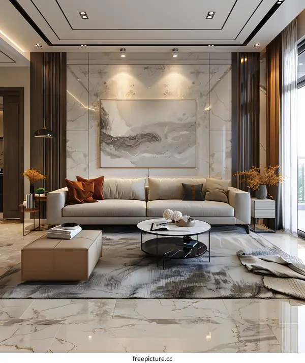 Modern minimalist living room