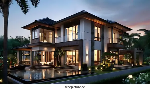 A modern style villa