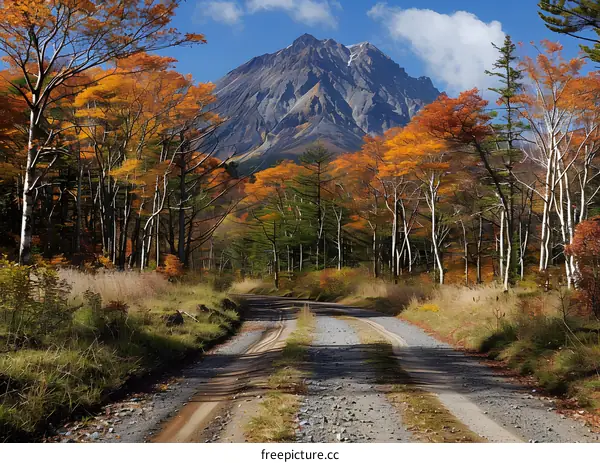 The colorful path to the mountain