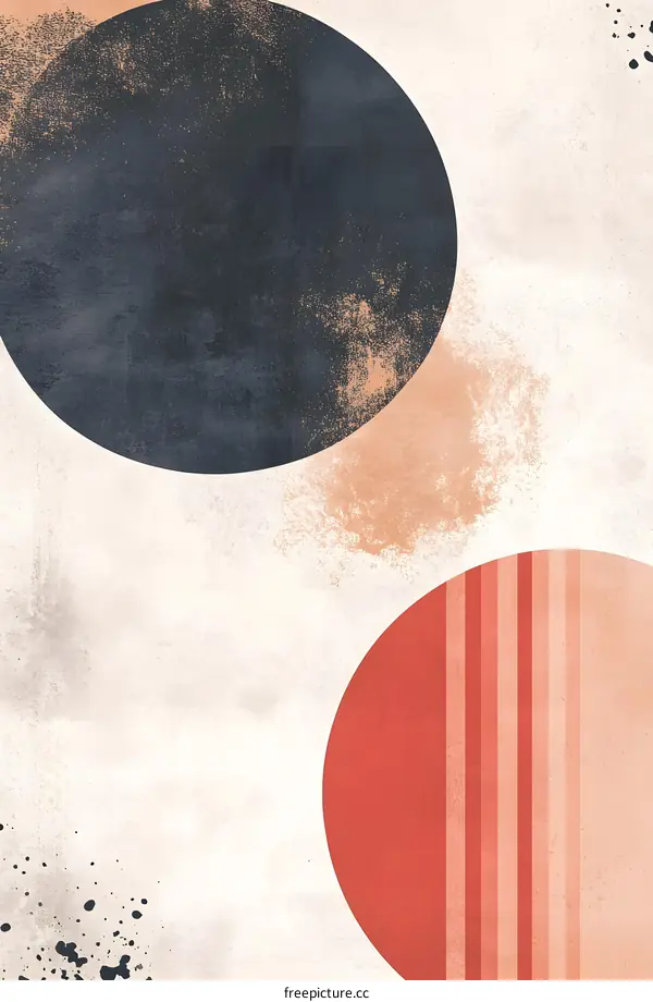 Abstract Circles Modern Minimalist Geometric Art