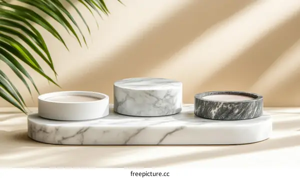 Marble Product Display with Natural Light