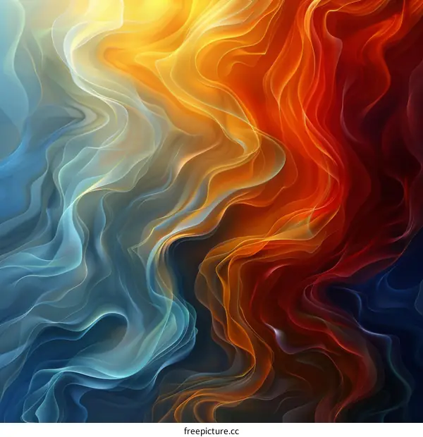 Abstract Flowing Colors of Energy