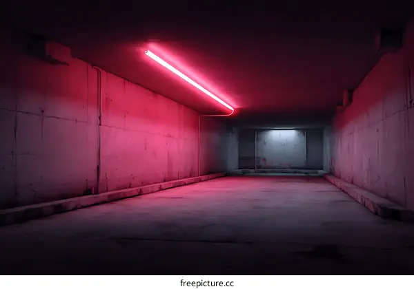 Neon Pink Tunnel Interior Architectural Design