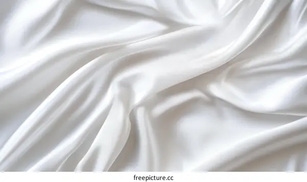 Elegant White Satin Fabric Texture