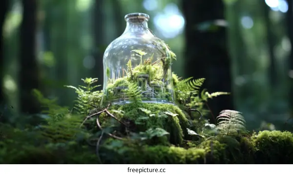 Lush Forest Terrarium: A Vibrant Ecosystem in a Bottle