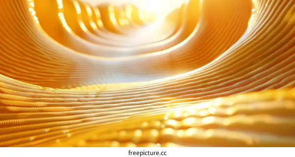 Abstract Gold Tunnel Design