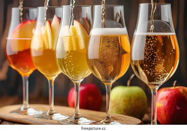 Apple Cider Tasting Flight with Fresh Apples