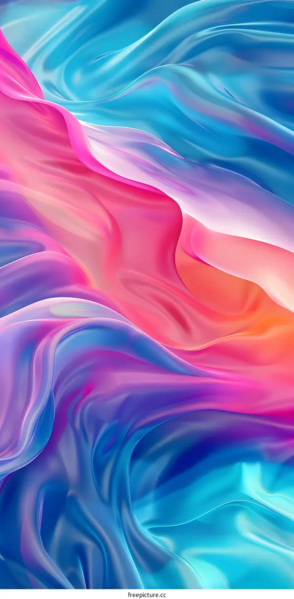 Abstract Colorful Liquid Wave Background