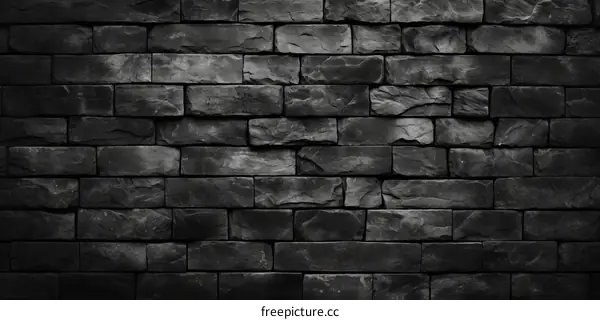 Black Brick Wall Texture