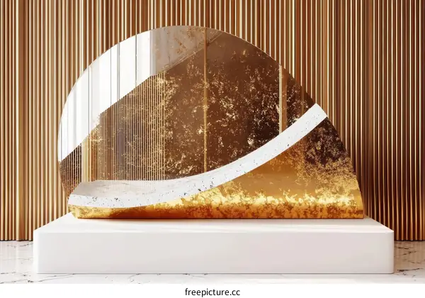 Luxury Gold Display Podium Design