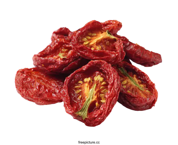 [Transparent Background PNG]Dried Sun-dried Tomato Slices Close Up