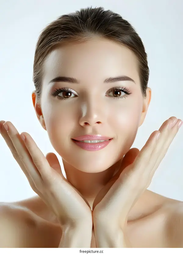 Beautiful Woman with Perfect Skin