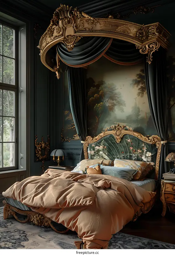 A bedroom in the Rococo style