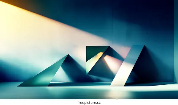 Abstract Geometric Shapes in a Modern Interior