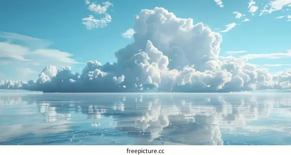 Stunning Sky and Cloud Reflection over Calm Water