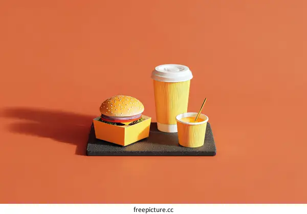 Colorful Fast Food Illustration