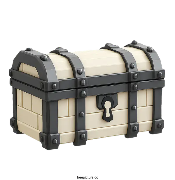 [Transparent Background PNG]Cartoon Style Treasure Chest Illustration