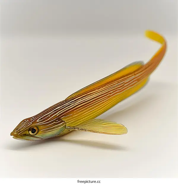 Striped Fish on White Background