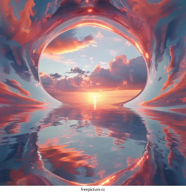 Sunset Portal in the Sky