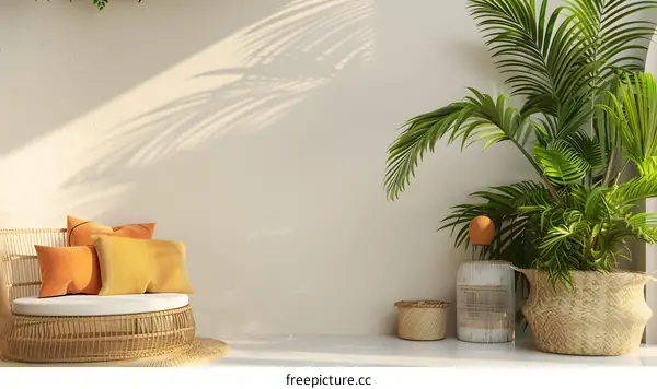 Minimalist Modern Home Decor With Tropical Plants