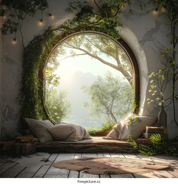 Enchanted Hobbit Home in a Forest Glade