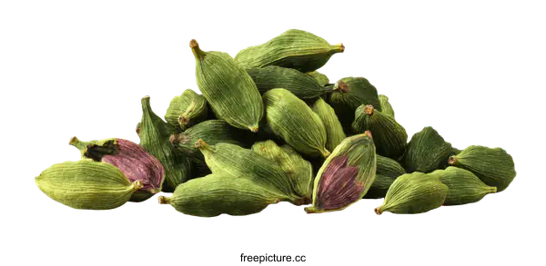 [Transparent Background PNG]Pile of Fresh Cardamom Pods