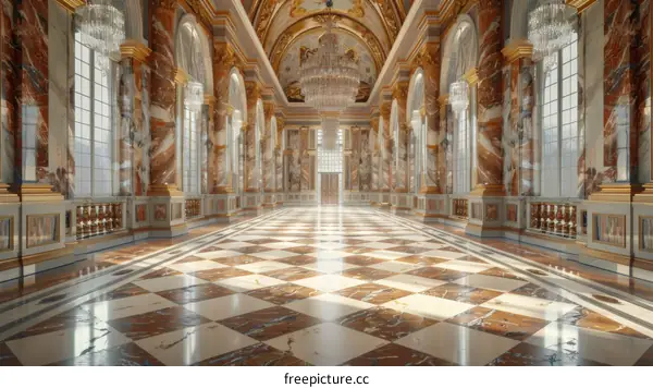 Royal Ballroom Illustration of a Grand Palace