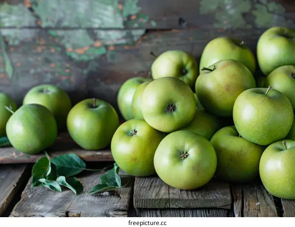A Pile of Green Apples