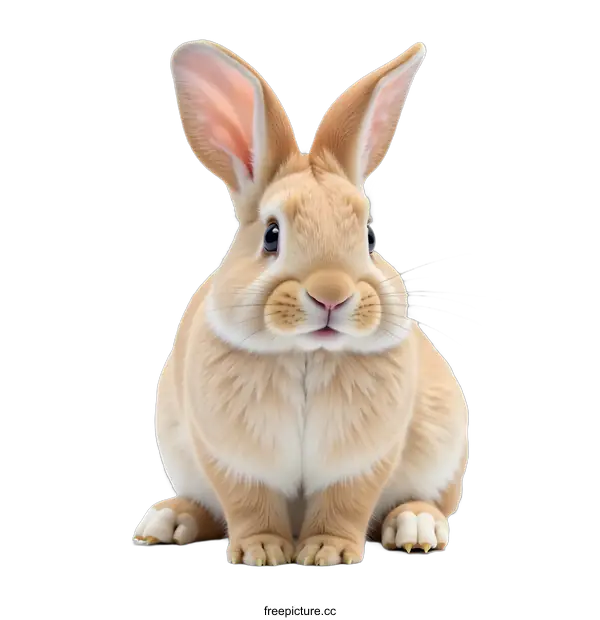[Transparent Background PNG]Adorable Baby Rabbit Portrait
